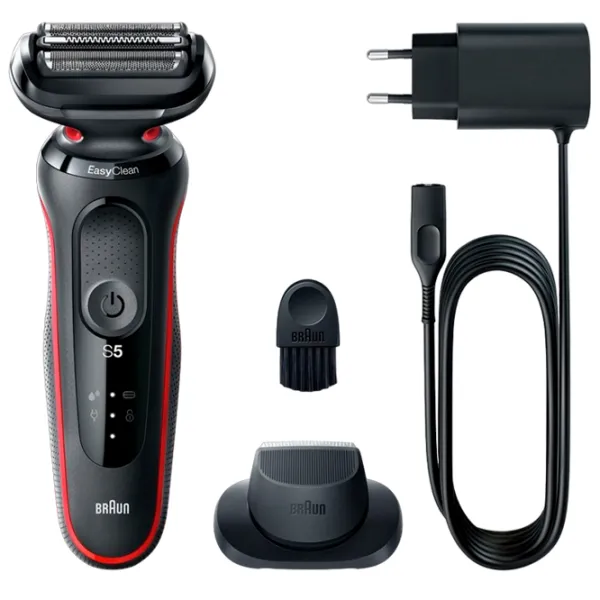 Aparat de bărbierit electric Braun 51-R1200s Black Red photo 2