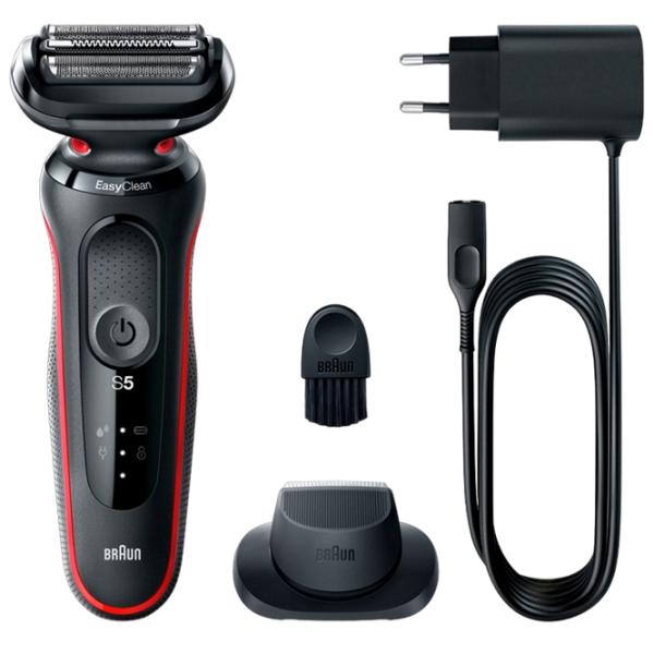 Aparat de bărbierit electric Braun 51-R1200s Black Red photo 2