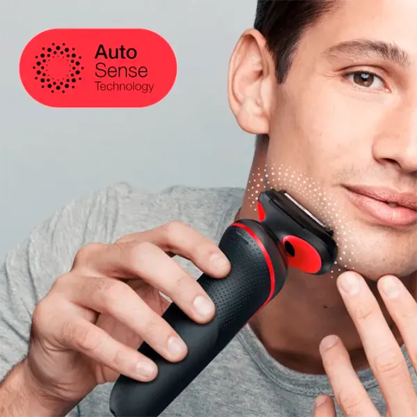 Aparat de bărbierit electric Braun 51-R1200s Black Red photo 5