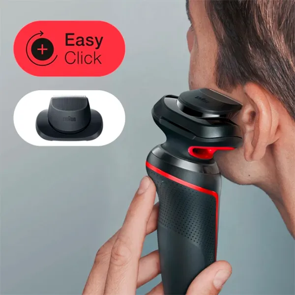 Aparat de bărbierit electric Braun 51-R1200s Black Red photo 6