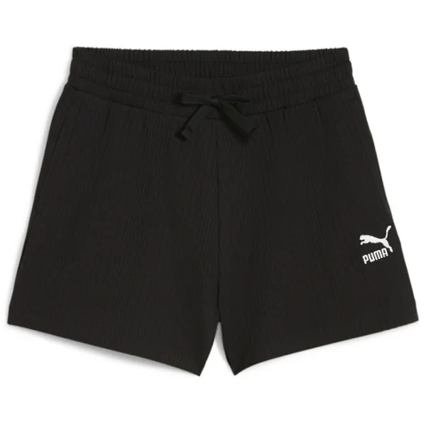 Pantaloni scurți pentru femei Puma Classics Ribbed A-Line L/ Black photo 1 Pantaloni scurți pentru femei Puma Classics Ribbed A-Line L/ Black photo 1