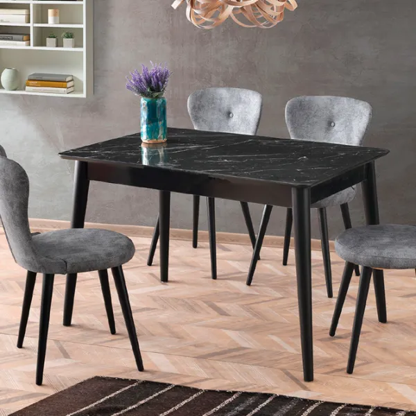 Masă de bucătărie extensibilă Necoline Lotus PAL/ Black photo 2
