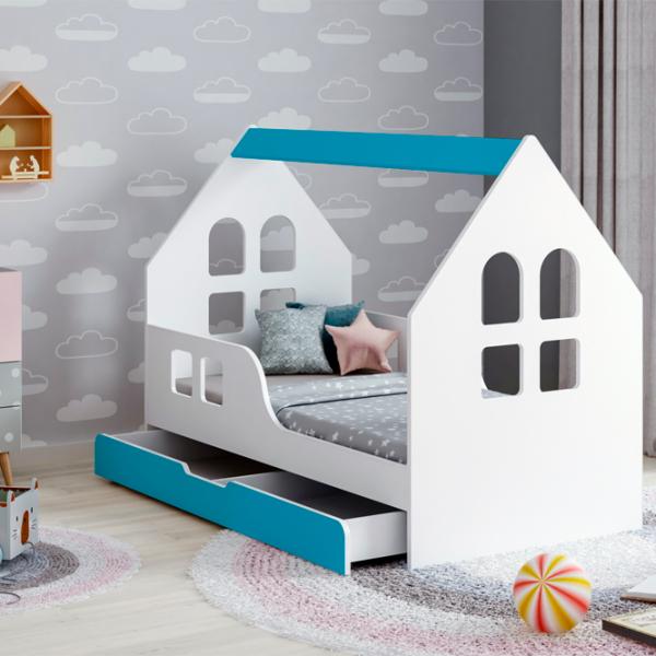 Детская кровать Happy Babies House Windows L4 80 x 160 см / ЛДСП / Белый photo 3