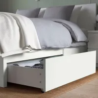 Кровать Ikea Malm Luroy 2 180 x 200 см/ Шпон/ White photo 3