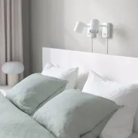 Кровать Ikea Malm Luroy 2 180 x 200 см/ Шпон/ White photo 4