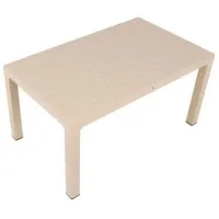 Садовый стол Magnus Rattan Прямоугольный/ Капучино