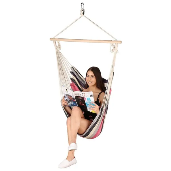 Стул-гамак Nils Camp Brazilian NC3107 100 кг/ Хлопок/ Pink photo 3 Стул-гамак Nils Camp Brazilian NC3107 100 кг/ Хлопок/ Pink photo 3