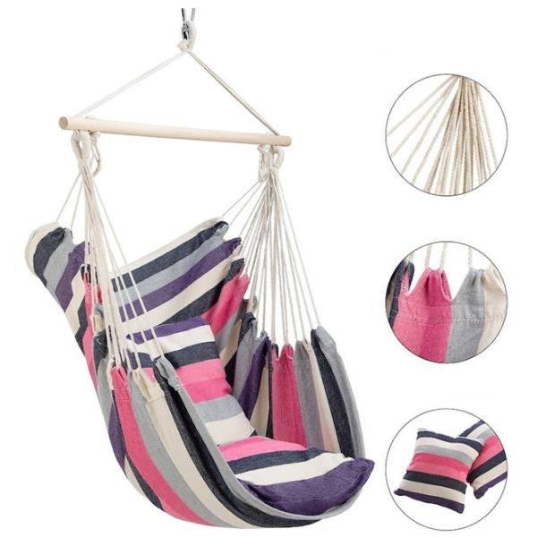 Стул-гамак Nils Camp Brazilian NC3107 100 кг/ Хлопок/ Pink photo 5 Стул-гамак Nils Camp Brazilian NC3107 100 кг/ Хлопок/ Pink photo 5