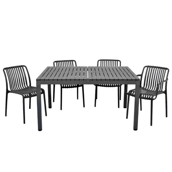 Masă de grădină DecoPrim Spark 140 Dreptunghiular/ Gray photo 2