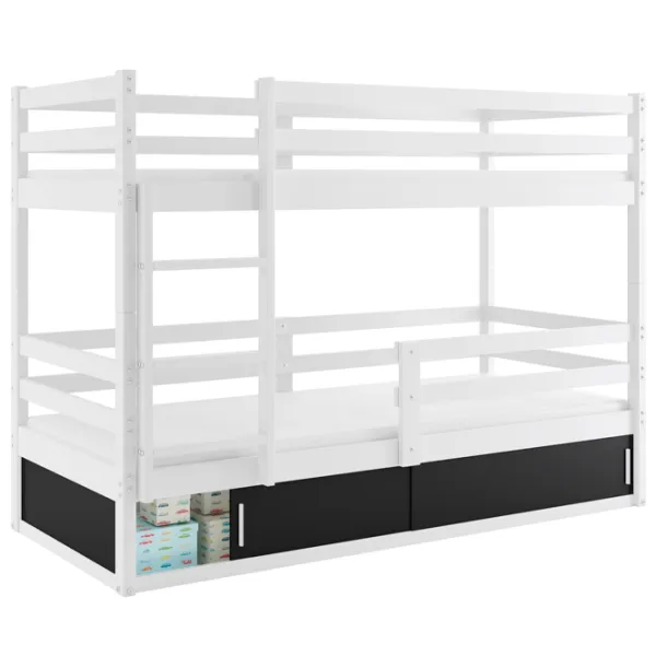 Pat pentru copii BMS Group Bingo 80 x 190 cm/ Masiv/ White photo 2