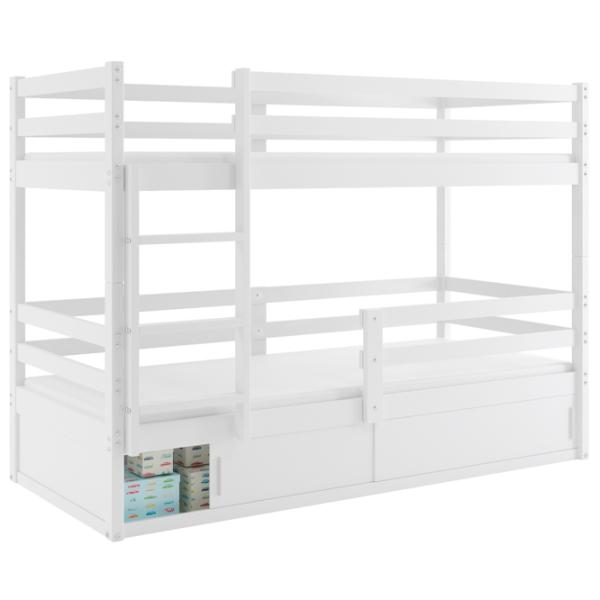 Pat pentru copii BMS Group Bingo 80 x 190 cm/ Masiv/ White photo 3