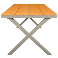 Masă de grădină DecoPrim TER-F10 Dreptunghiular/ Cappuccino Gray photo 3