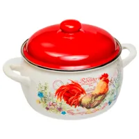 Cratiță Metalac Сocoșul de aur 5.3 l Oțel emailat/ White