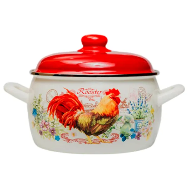 Cratiță Metalac Сocoșul de aur 5.3 l Oțel emailat/ White photo 2 Cratiță Metalac Сocoșul de aur 5.3 l Oțel emailat/ White photo 2