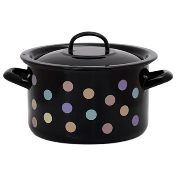 Cratiță Metalac Buline colorate 5 l Oțel emailat/ Black photo 1 Cratiță Metalac Buline colorate 5 l Oțel emailat/ Black photo 1