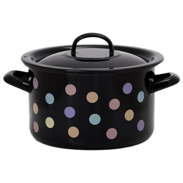 Cratiță Metalac Buline colorate 5 l Oțel emailat/ Black photo 1 Cratiță Metalac Buline colorate 5 l Oțel emailat/ Black photo 1