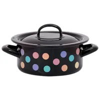 Cratiță Metalac Buline colorate 1.5 l Oțel emailat/ Black