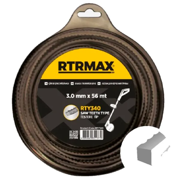 Леска для триммера RTRMAX RTY340 Nailon/ 56 м photo 1