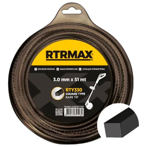 Леска для триммера RTRMAX RTY330 Nailon/ 51 м photo 1
