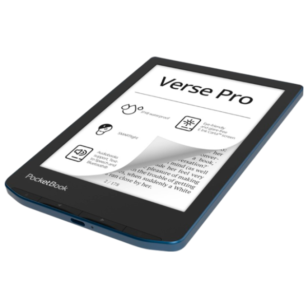 Электронная книга Pocketbook 634 Verse PRO 6"/ E-Ink Carta/ 16 ГБ/ Blue photo 3 Электронная книга Pocketbook 634 Verse PRO 6"/ E-Ink Carta/ 16 ГБ/ Blue photo 3