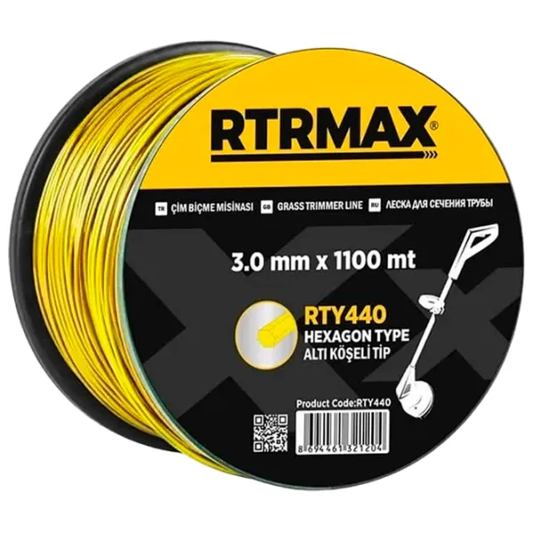 Леска для триммера RTRMAX RTY440 Nailon/ 1100 м photo 1