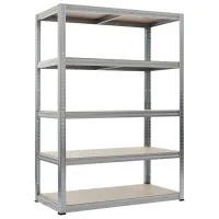 Etajeră SDGroup 5708498 180 x 90 x 45 cm/ Metal/ Silver