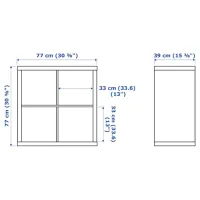 Стеллаж Ikea Kallax 77 x 77 x 39см cm/ ЛДСП/ Дуб cонома photo 2