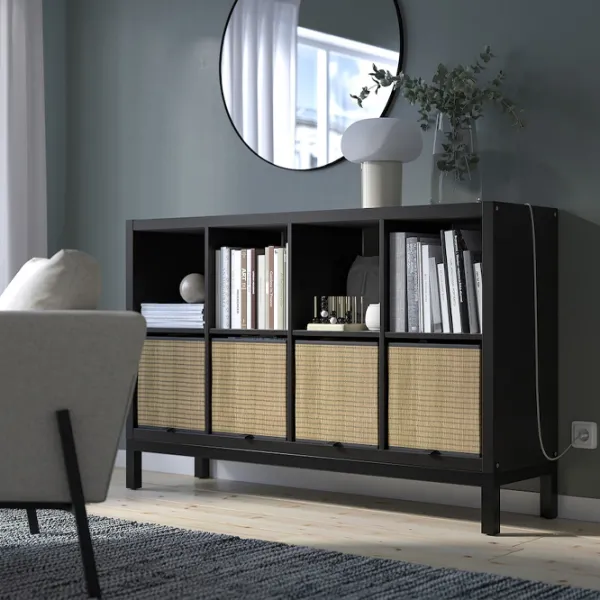 Стеллаж Ikea Kallax 94 x 147 x 39см cm/ ЛДСП/ Black photo 2 Стеллаж Ikea Kallax 94 x 147 x 39см cm/ ЛДСП/ Black photo 2