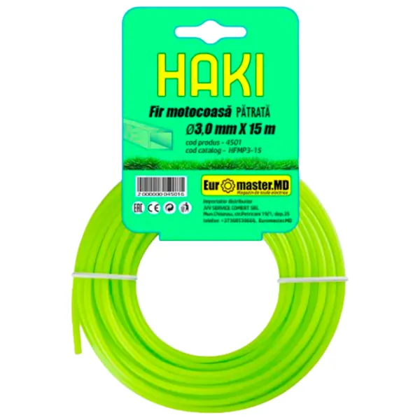 Fir pentru trimmer Haki HFMP3-15 Nailon/ 15 m photo 1 Fir pentru trimmer Haki HFMP3-15 Nailon/ 15 m photo 1