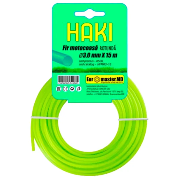 Леска для триммера Haki HFMR3-15 Nailon/ 15 м photo 1
