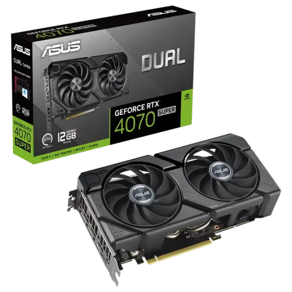 Placă video Asus GeForce RTX 4070 SUPER EVO DUAL OC PCI Express 4.0 / 12 GB photo 6 Placă video Asus GeForce RTX 4070 SUPER EVO DUAL OC PCI Express 4.0 / 12 GB photo 6