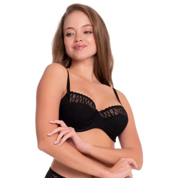 Sutien pentru femei Milavitsa 666180 90E/ Black/ Balconette photo 2