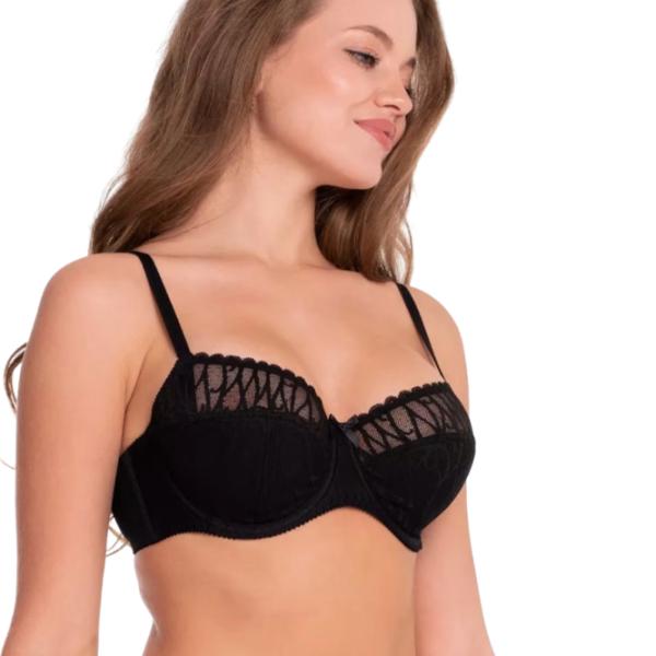 Sutien pentru femei Milavitsa 666180 90E/ Black/ Balconette photo 3