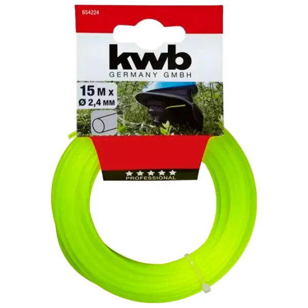 Леска для триммера KWB K654224 Nailon/ 15 м photo 1