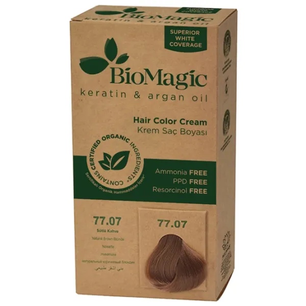 Vopsea de păr BioMagic 8699367125680 Cod culoare: 77/ 07, 60 ml photo 1 Vopsea de păr BioMagic 8699367125680 Cod culoare: 77/ 07, 60 ml photo 1