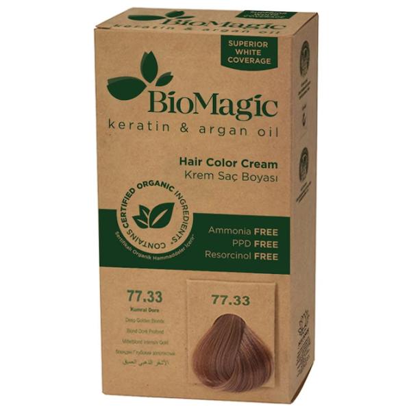 Краска для волос BioMagic Deep Golden Blonde Код цвета: 77/ 33, 60 мл photo 1 Краска для волос BioMagic Deep Golden Blonde Код цвета: 77/ 33, 60 мл photo 1