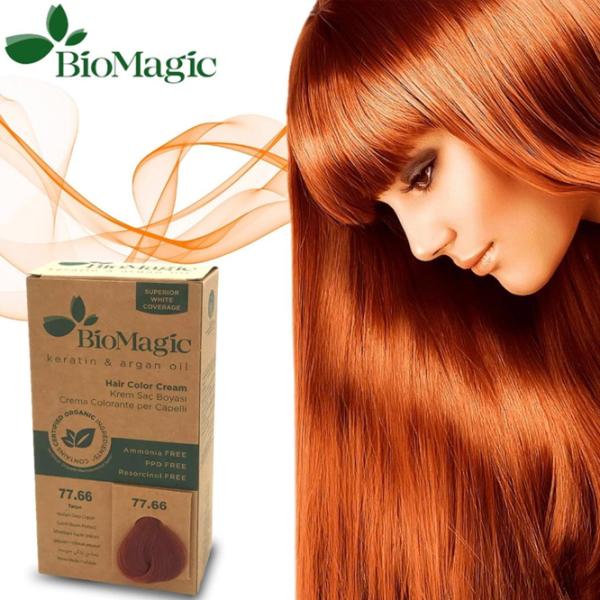 Краска для волос BioMagic Medium Deep Copper Код цвета: 77/ 66, 60 мл photo 7 Краска для волос BioMagic Medium Deep Copper Код цвета: 77/ 66, 60 мл photo 7
