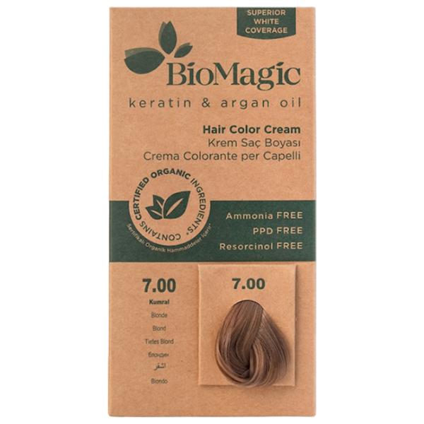 Краска для волос BioMagic Blonde Код цвета: 7/ 00, 60 мл photo 1 Краска для волос BioMagic Blonde Код цвета: 7/ 00, 60 мл photo 1
