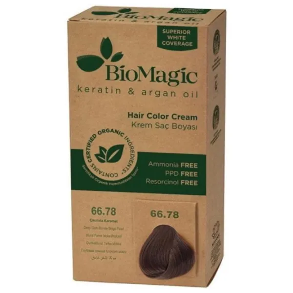 Краска для волос BioMagic Deep Darck Blonde Beige Pearl Код цвета: 66/ 78, 60 мл photo 1 Краска для волос BioMagic Deep Darck Blonde Beige Pearl Код цвета: 66/ 78, 60 мл photo 1