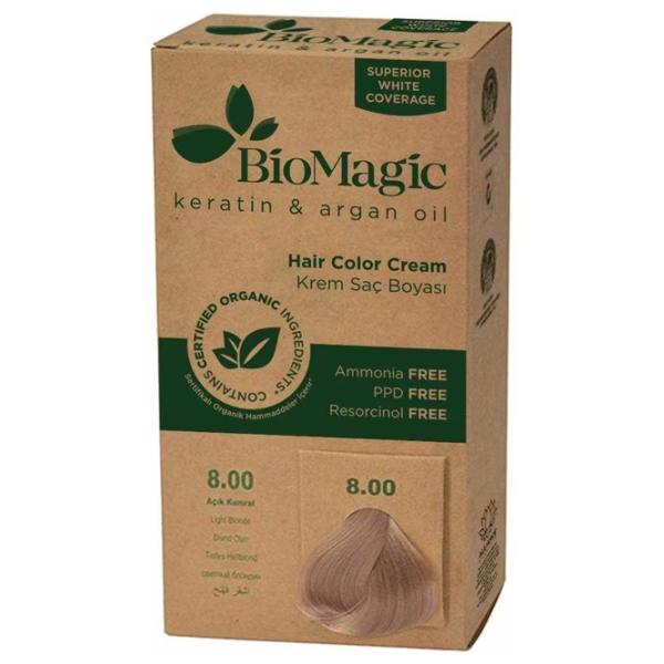 Vopsea de păr BioMagic Light Blonde Cod culoare: 8/ 00, 60 ml photo 2 Vopsea de păr BioMagic Light Blonde Cod culoare: 8/ 00, 60 ml photo 2