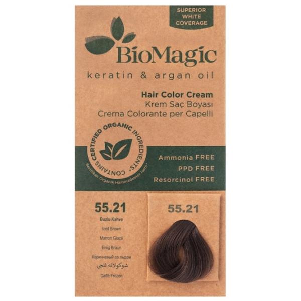 Vopsea de păr BioMagic Iced Brown Cod culoare: 55/ 21, 60 ml photo 1 Vopsea de păr BioMagic Iced Brown Cod culoare: 55/ 21, 60 ml photo 1
