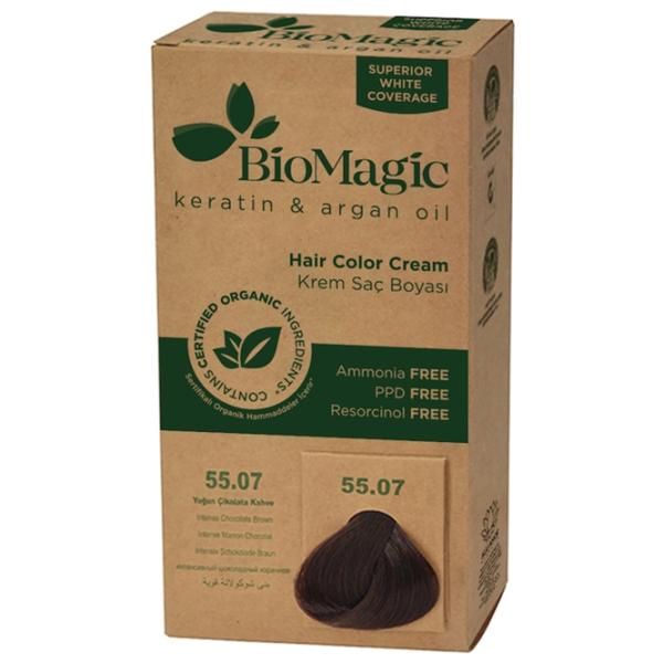 Краска для волос BioMagic Intense Chocolate Brown Код цвета: 55/ 07, 60 мл photo 2 Краска для волос BioMagic Intense Chocolate Brown Код цвета: 55/ 07, 60 мл photo 2