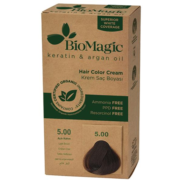 Краска для волос BioMagic Light Brown Код цвета: 5/ 00, 60 мл photo 2 Краска для волос BioMagic Light Brown Код цвета: 5/ 00, 60 мл photo 2