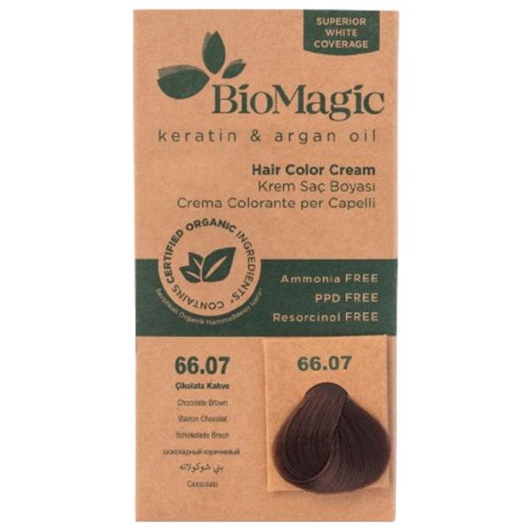 Краска для волос BioMagic Chocolate Brown Код цвета: 66/ 07, 60 мл photo 1 Краска для волос BioMagic Chocolate Brown Код цвета: 66/ 07, 60 мл photo 1