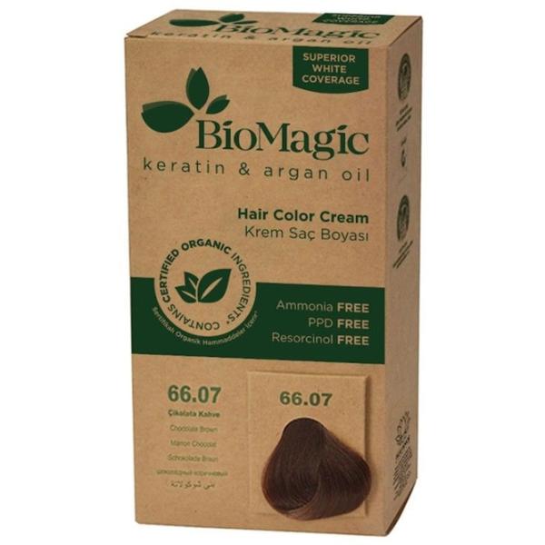 Краска для волос BioMagic Chocolate Brown Код цвета: 66/ 07, 60 мл photo 2 Краска для волос BioMagic Chocolate Brown Код цвета: 66/ 07, 60 мл photo 2