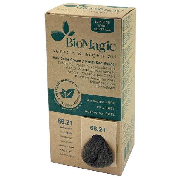 Краска для волос BioMagic Iced Chocolate Код цвета: 66/ 21, 60 мл photo 2 Краска для волос BioMagic Iced Chocolate Код цвета: 66/ 21, 60 мл photo 2
