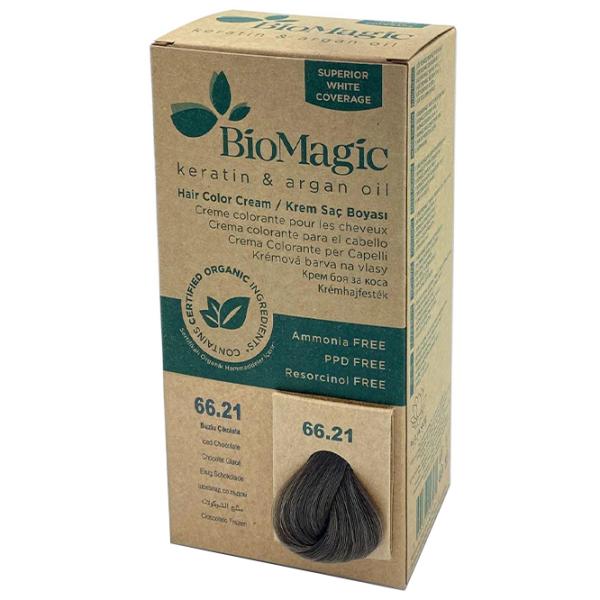 Краска для волос BioMagic Iced Chocolate Код цвета: 66/ 21, 60 мл photo 2 Краска для волос BioMagic Iced Chocolate Код цвета: 66/ 21, 60 мл photo 2