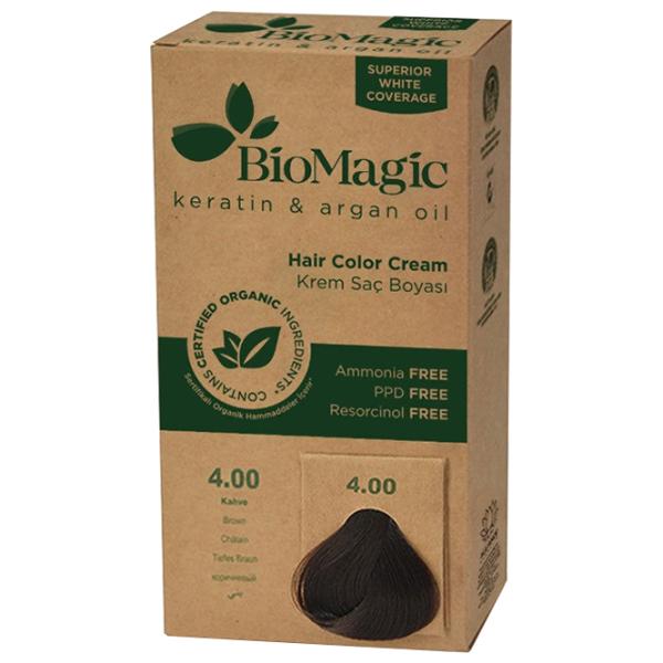 Краска для волос BioMagic Brown Код цвета: 4/ 00, 60 мл photo 2 Краска для волос BioMagic Brown Код цвета: 4/ 00, 60 мл photo 2