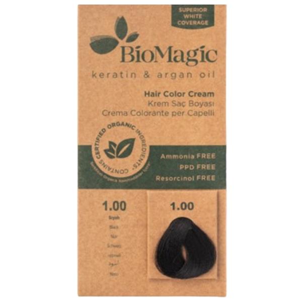 Краска для волос BioMagic Black Код цвета: 1/ 00, 60 мл photo 1 Краска для волос BioMagic Black Код цвета: 1/ 00, 60 мл photo 1