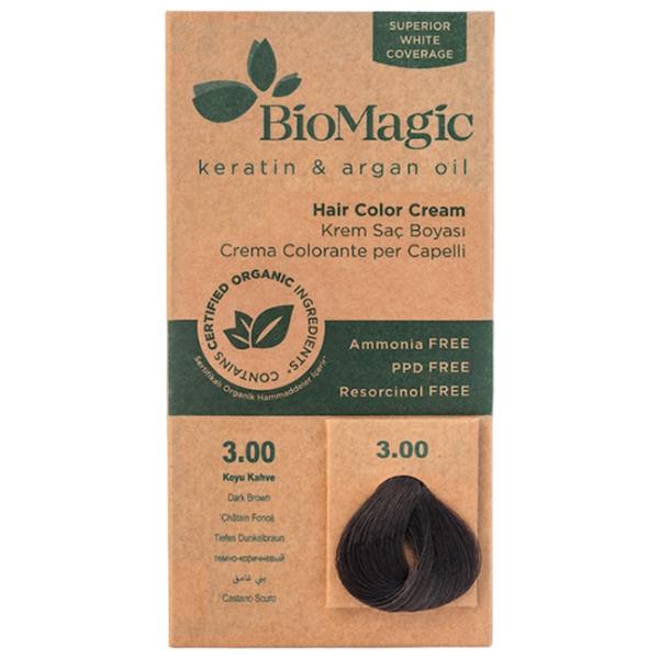 Краска для волос BioMagic Dark Brown Код цвета: 3/ 00, 60 мл photo 1 Краска для волос BioMagic Dark Brown Код цвета: 3/ 00, 60 мл photo 1